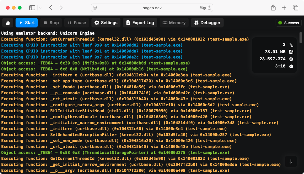 Sogen - Windows User Space Emulator