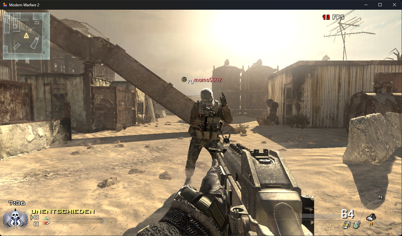A game running inside the Sogen emulator